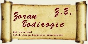 Zoran Bodirogić vizit kartica
